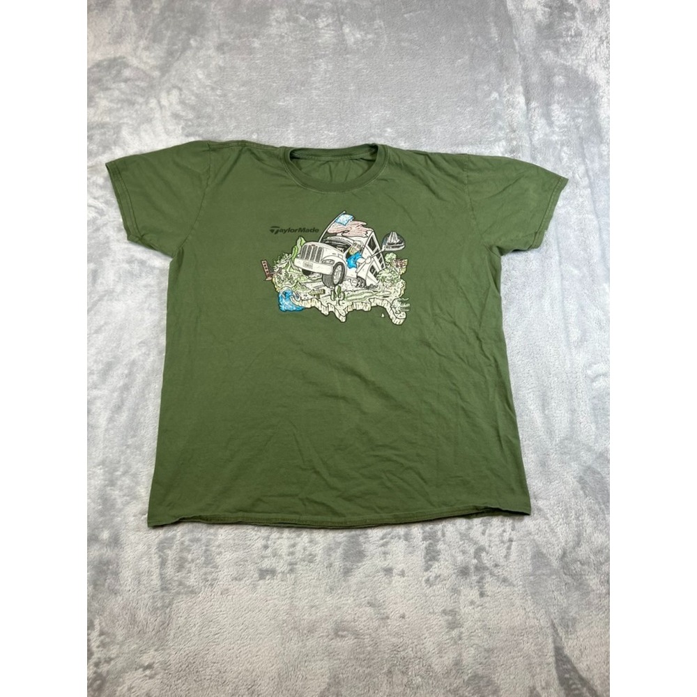 TaylorMade Tour Truck Bus 2020 T-shirt Mens Large Green Limited Edition RARE